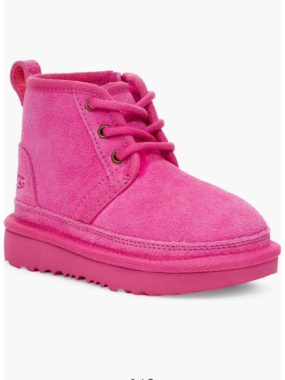 UGG Pink Suede Lace-Up Ankle Bootie